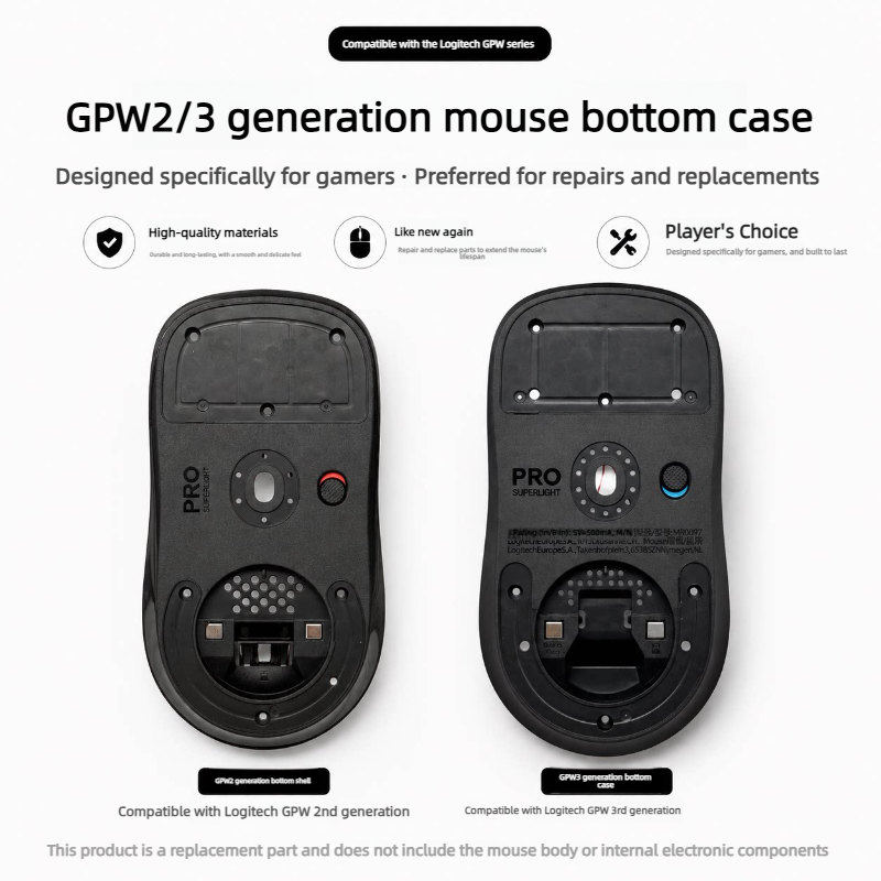 Logitech Mouse G Pro X Superlight - Scocca inferiore di ricambio per mouse
