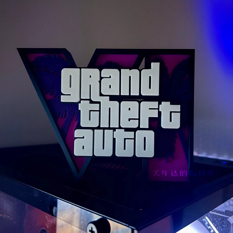 Logo 3D di GTA 6, Grand Theft  - Accessories For Your Gaming Room recensione e prezzo